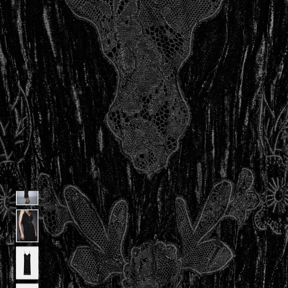 Zara Black Velvet Midi Dress - Picture 8 of 10